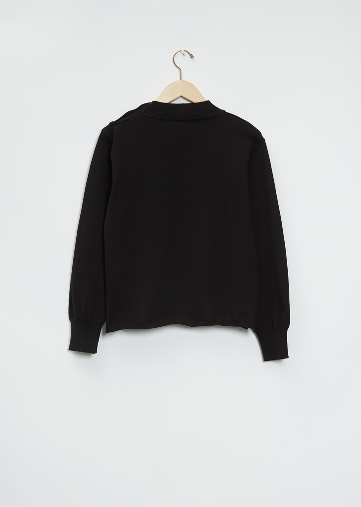 Cotton Wool Button Mock-Neck