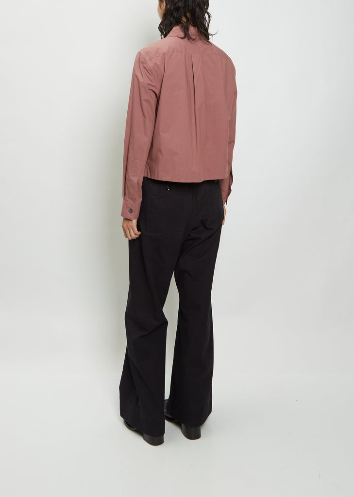 Cropped Long Sleeve Cotton Shirt
