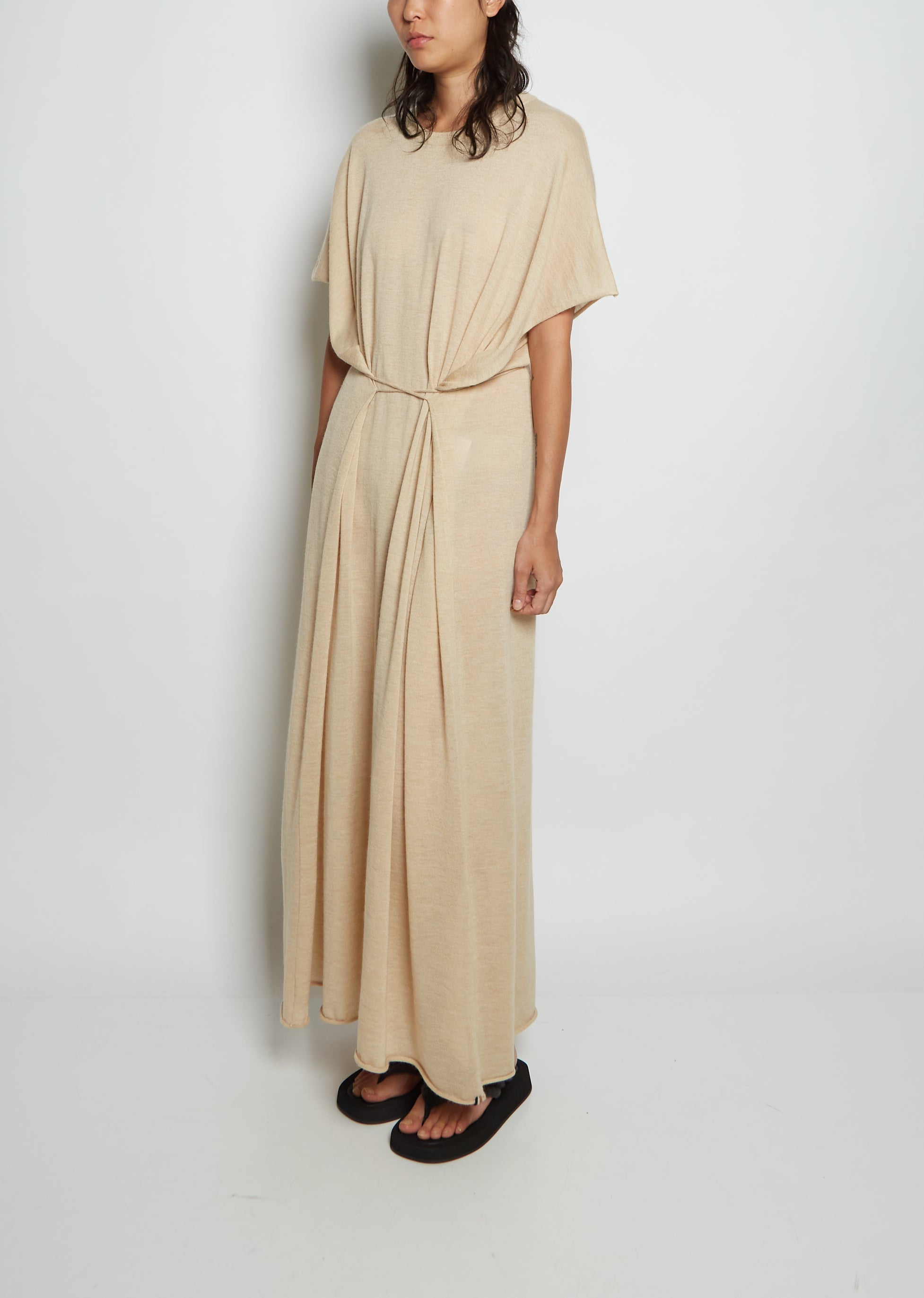n139 Caftan Cashmere Dress Beige La Garonne n139 Caftan Cashmere Dress Beige La Garonne