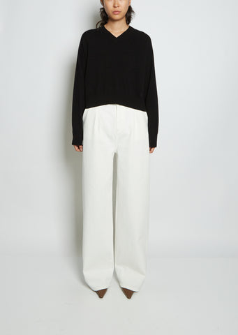 Emsalo V-Neck Cashmere Sweater — Black