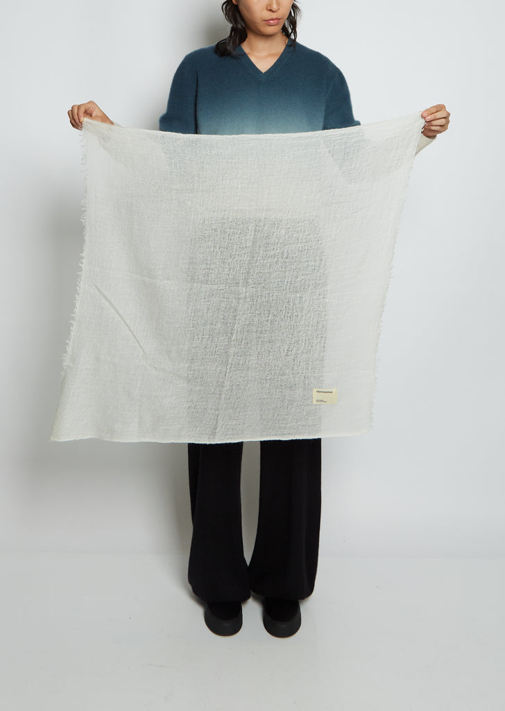 Woven Cashmere Scarf — Silver Green