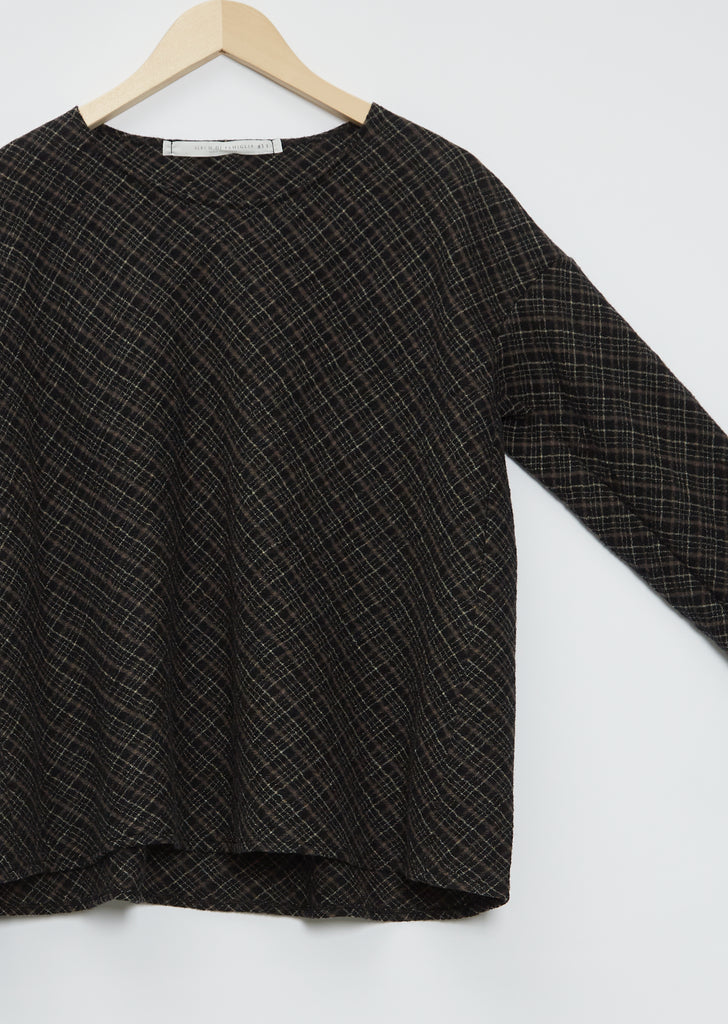 T-Shirt Tartan Wool — Black