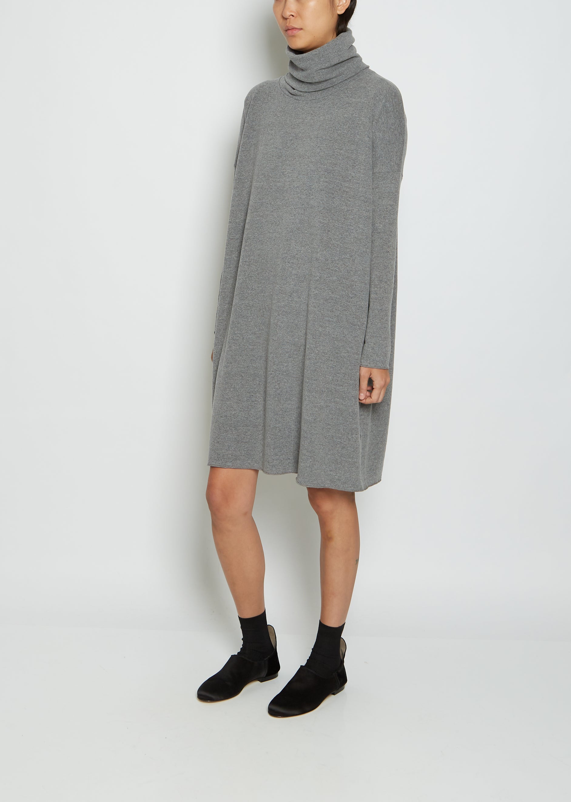 Oversized Turtleneck Cotton Acrylic Dress JP La Garonne Oversized Turtleneck Cotton Acrylic Dress JP La Garonne