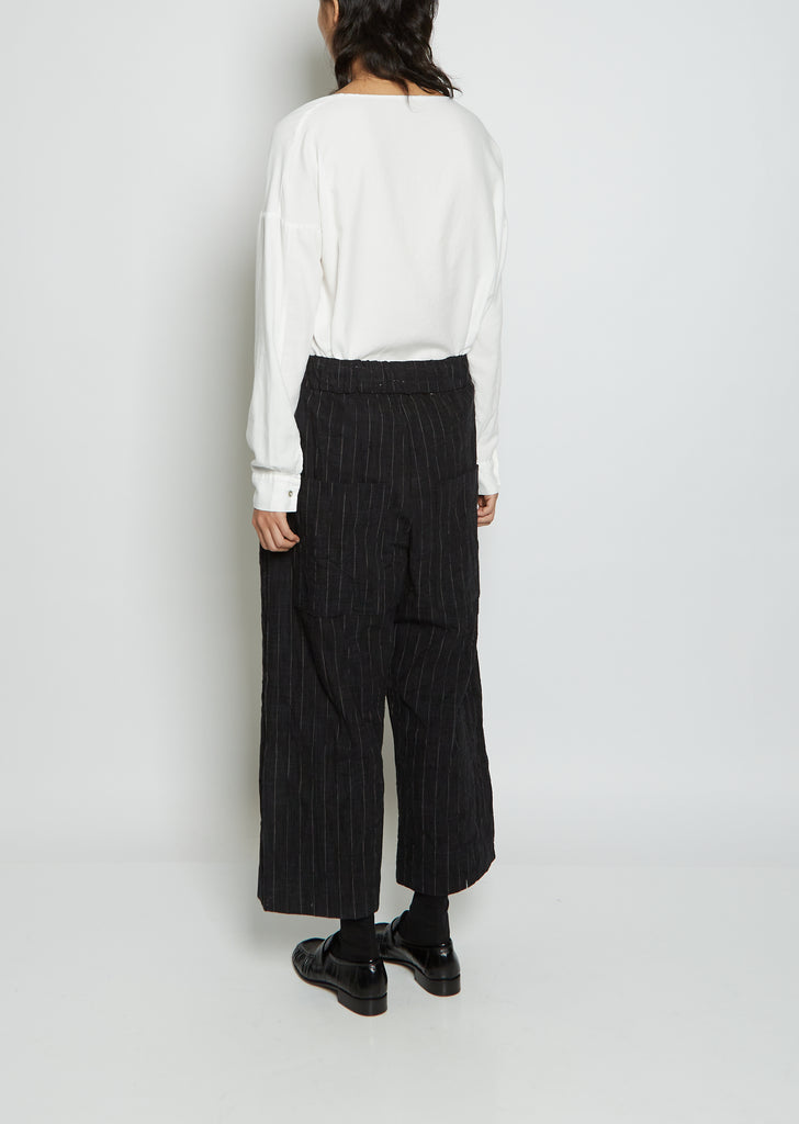 Pinstriped W&S Cotton and Wool Trousers