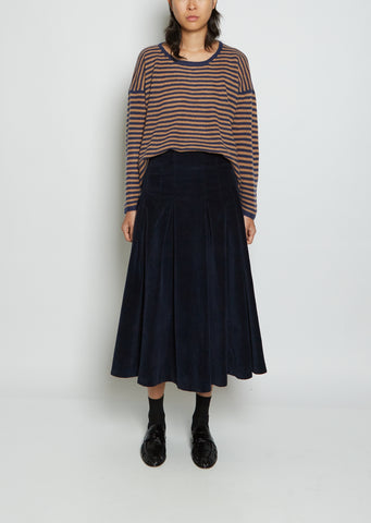 Velvet Skirt — Navy – La Garçonne