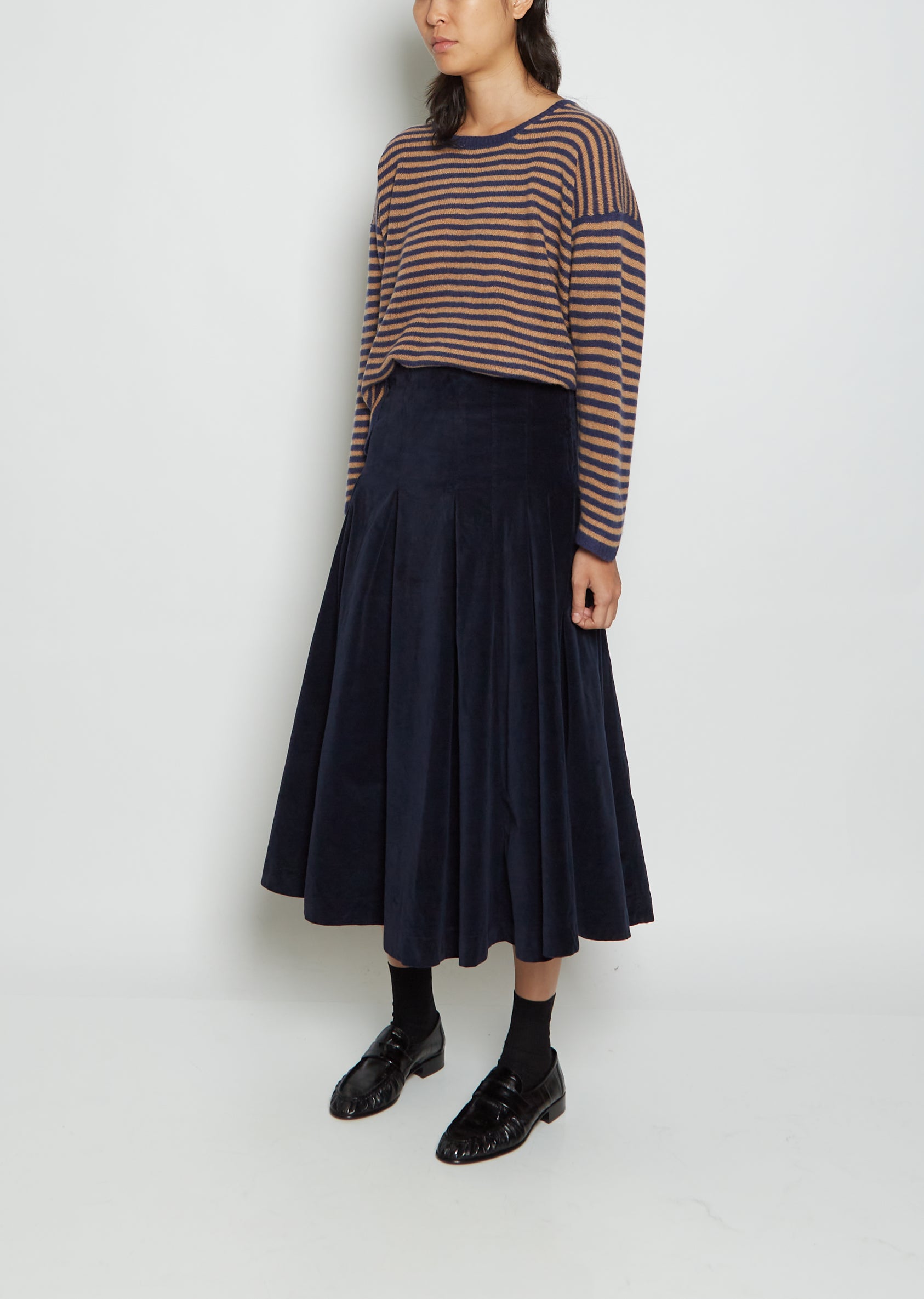 Velvet Skirt — Navy – La Garçonne