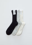 Cotton Cashmere Low Gauge Socks — White