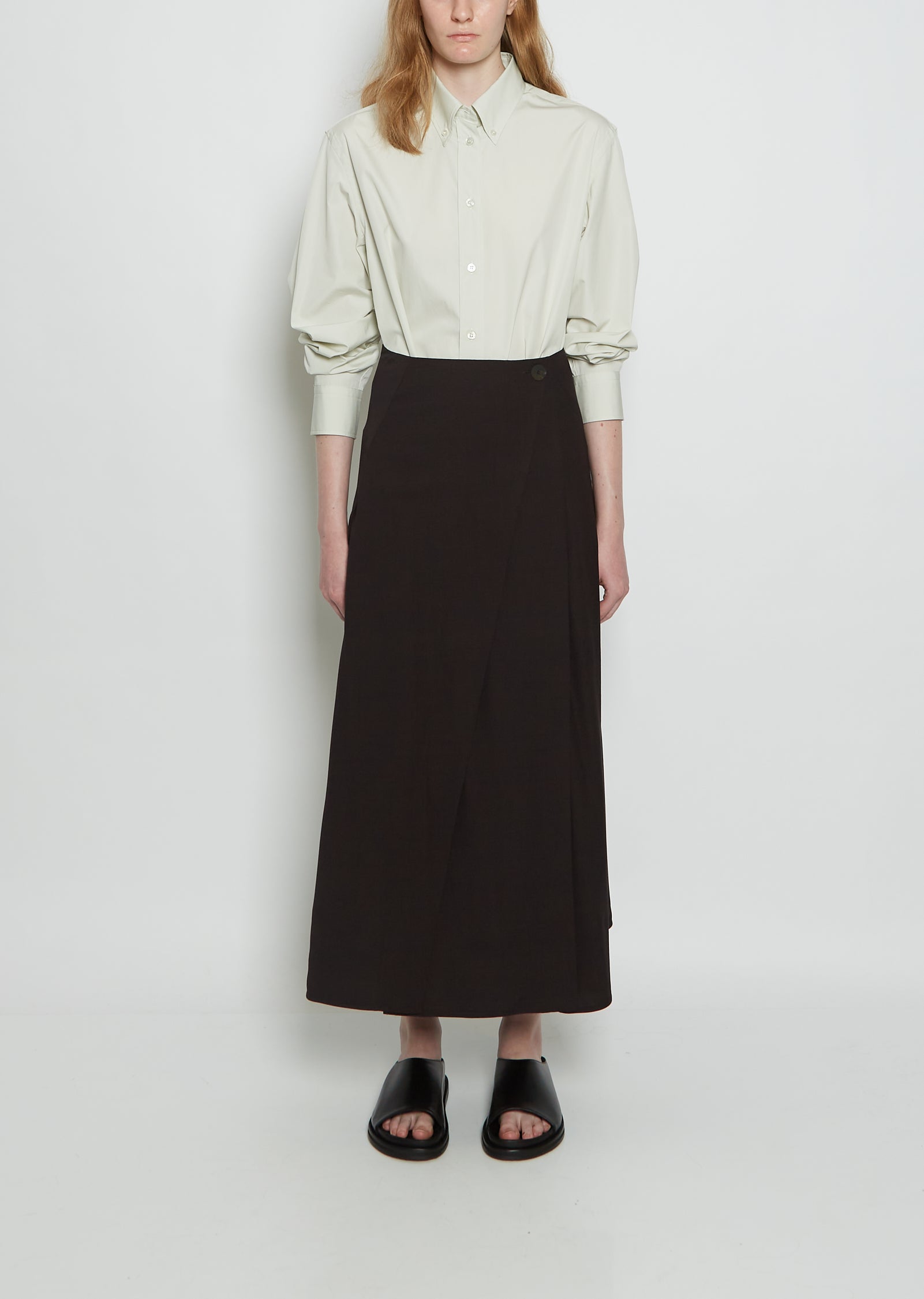 Kudo Tropical Wool Wrap Skirt – La Garçonne