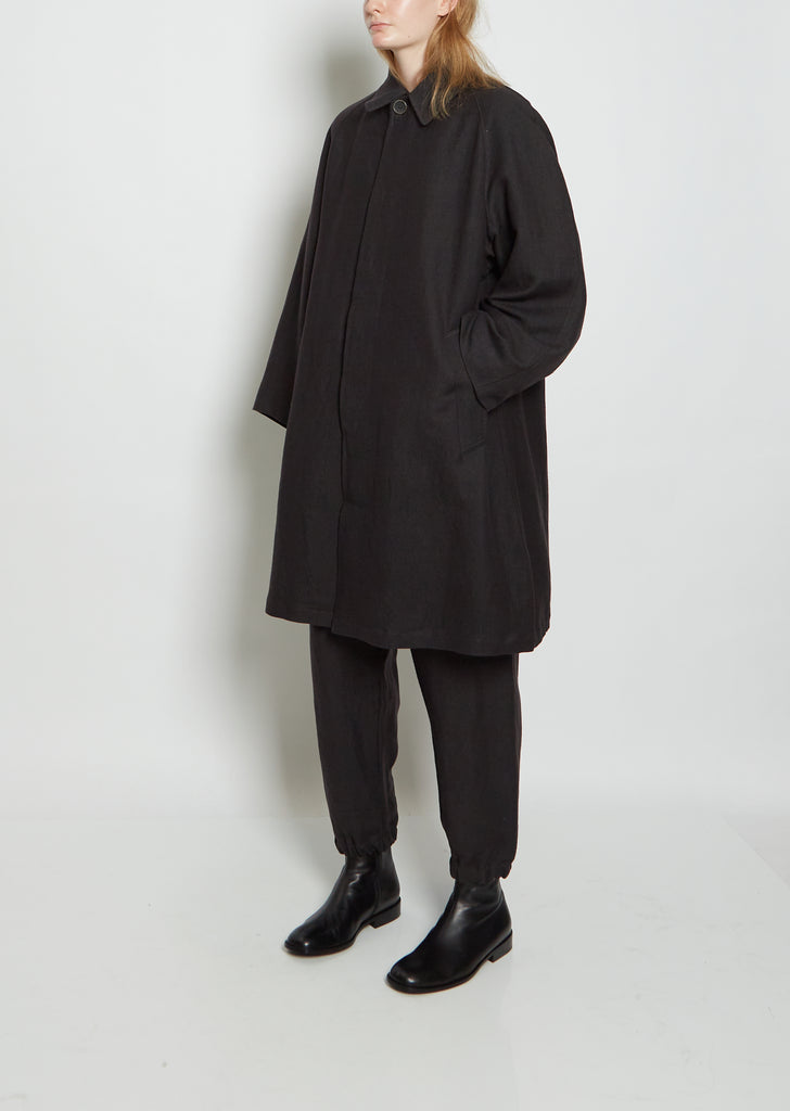 Linen and Wool Martin Mac — Off-Black