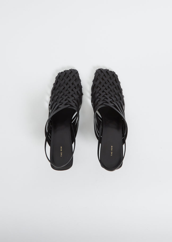 Leather Woven Mule