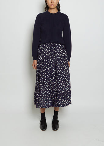 Pleated Cotton Silk Skirt – La Garçonne