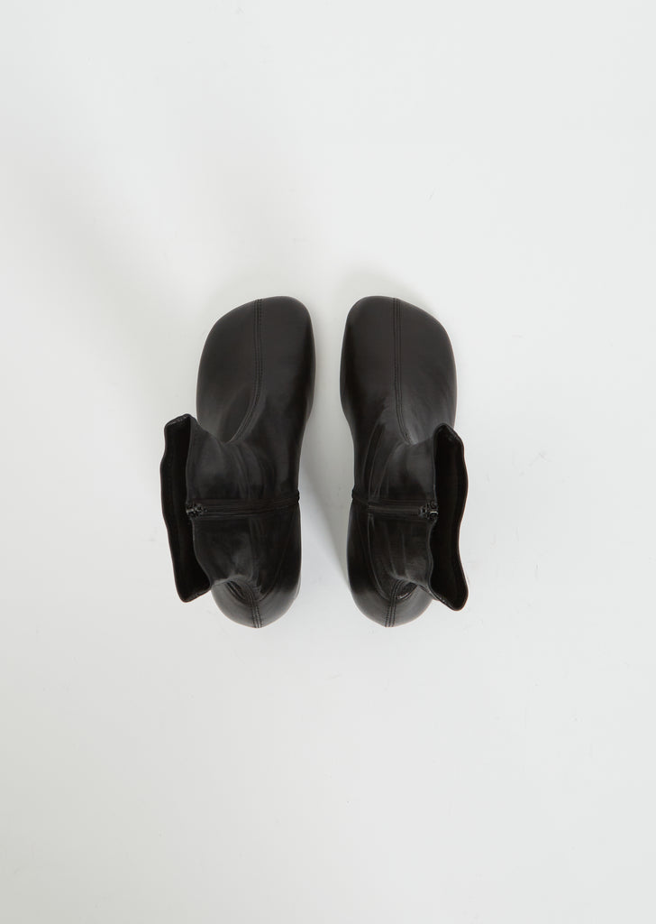 Sock Heeled Boot — Black