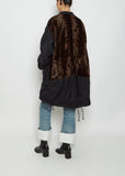 Leopard Anorak Wool Jacket