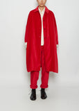 Big Blobby Velvet Coat — Red