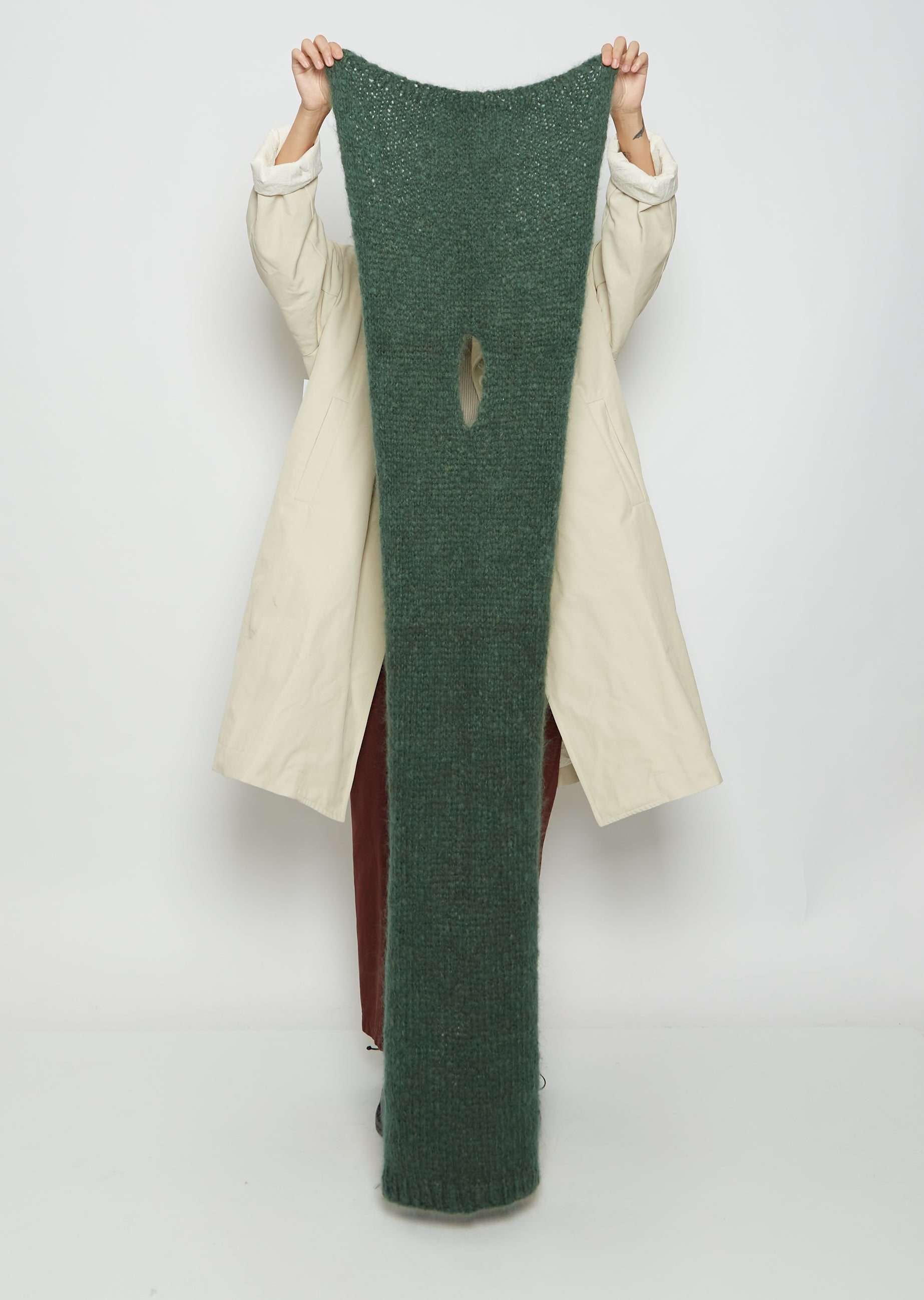 Mohair Scarf — Green – La Garçonne