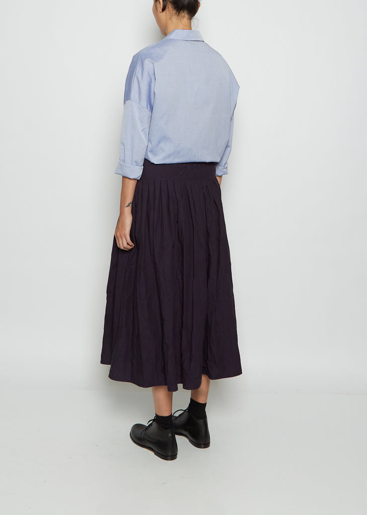 Soft Pleated Cotton Skirt