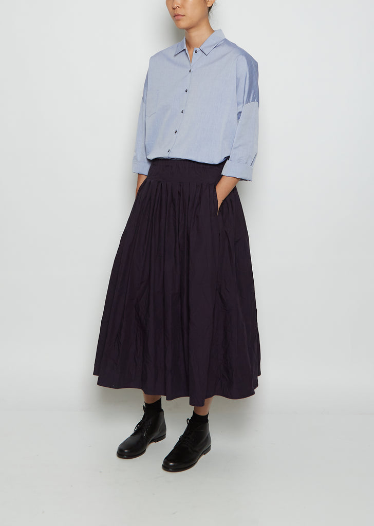 Soft Pleated Cotton Skirt
