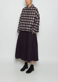 Classic Short Wool & Cashmere Jacket — Ecru Indigo