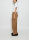 Cotton & Wool Pleat Front Trousers