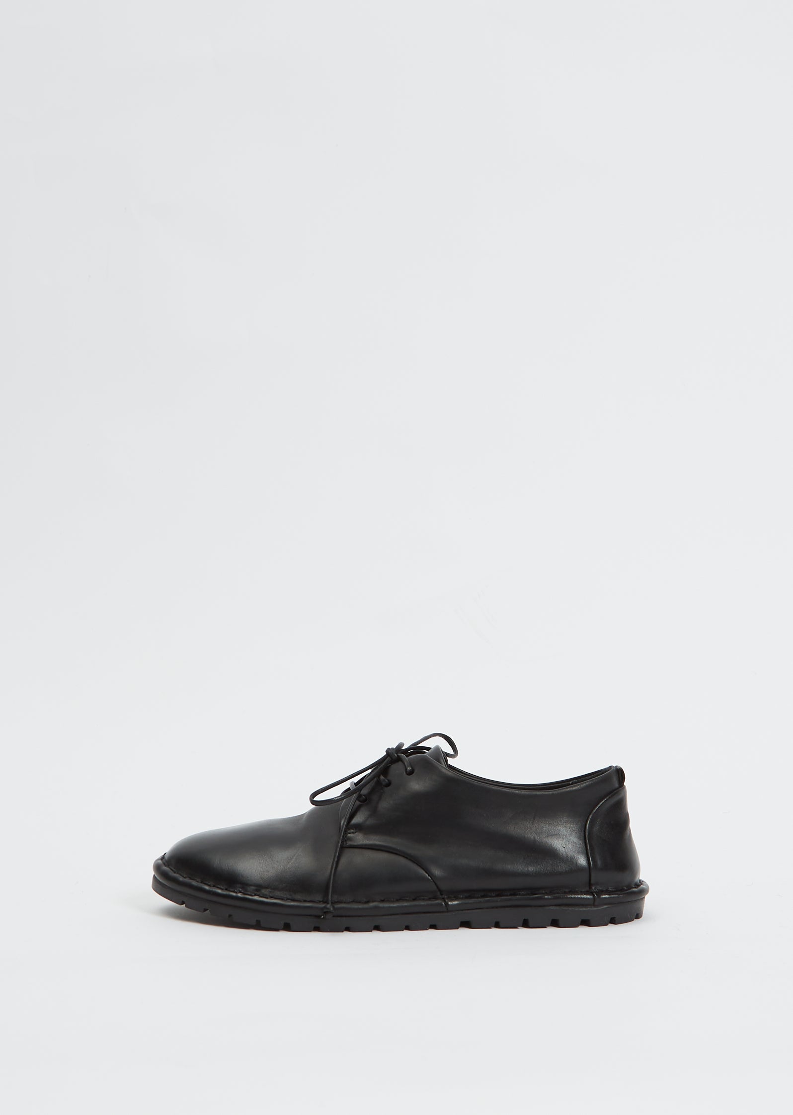 SUNSEA サンシー Cut Off Lace-up Shoes Black Sancrispa Derby – La Garçonne