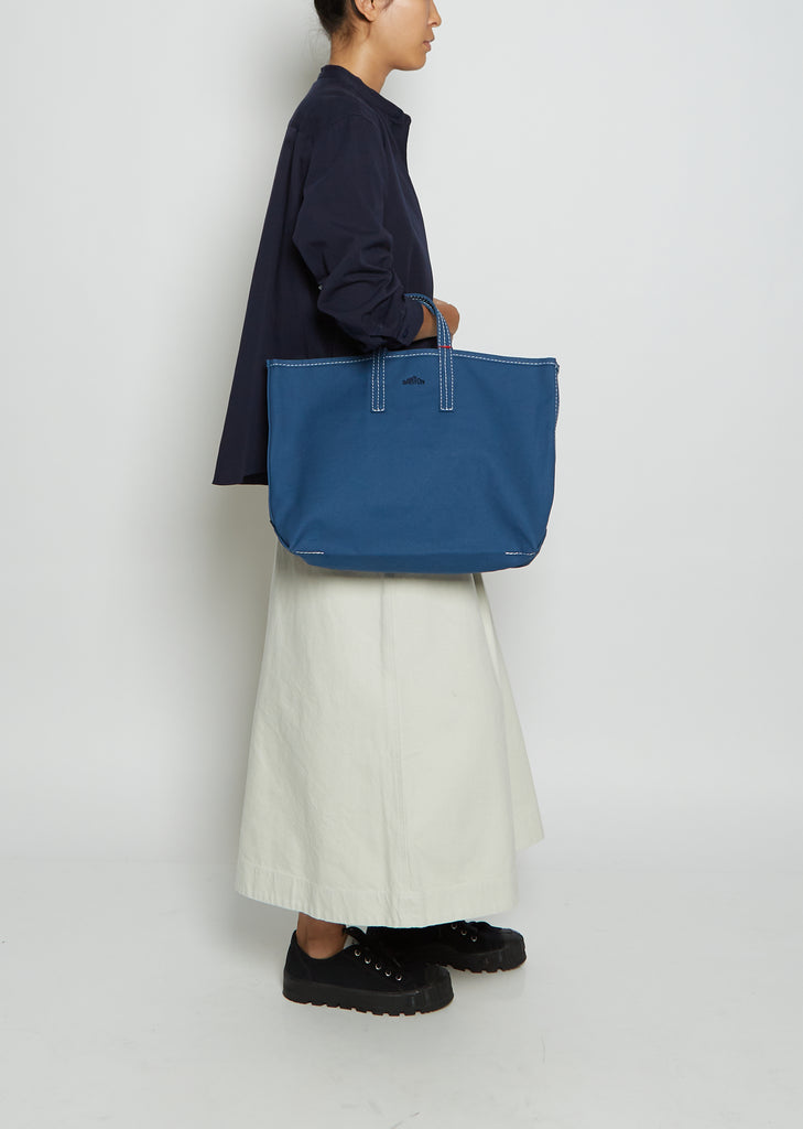 Cotton Canvas Tote Bag — Indigo Blue