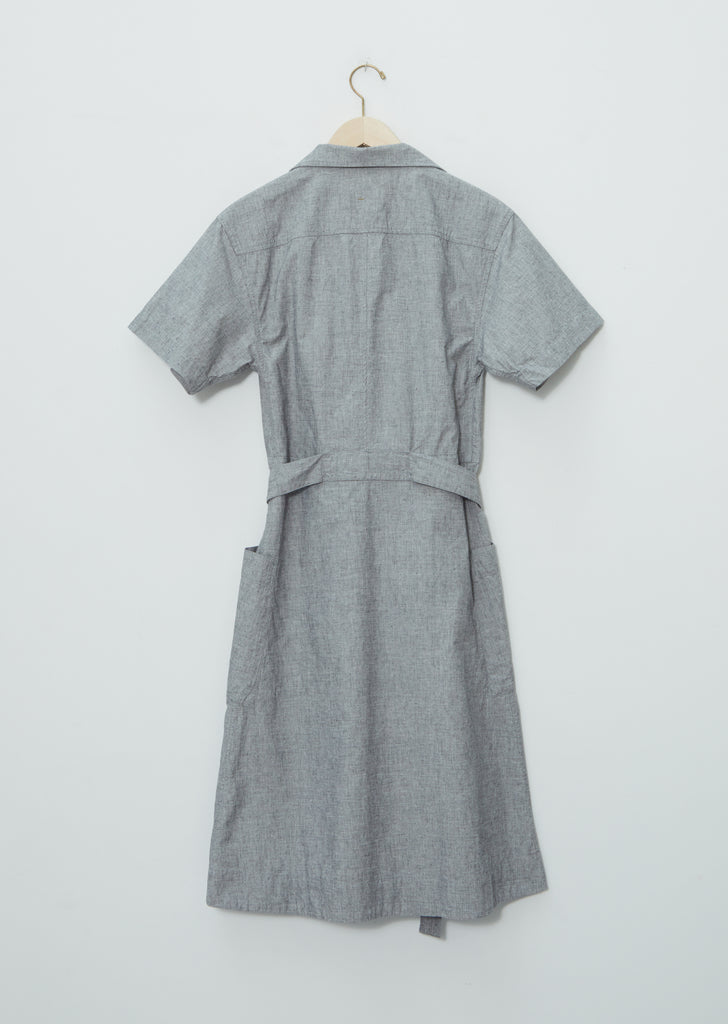 Linen Short Sleeve Wrap Dress