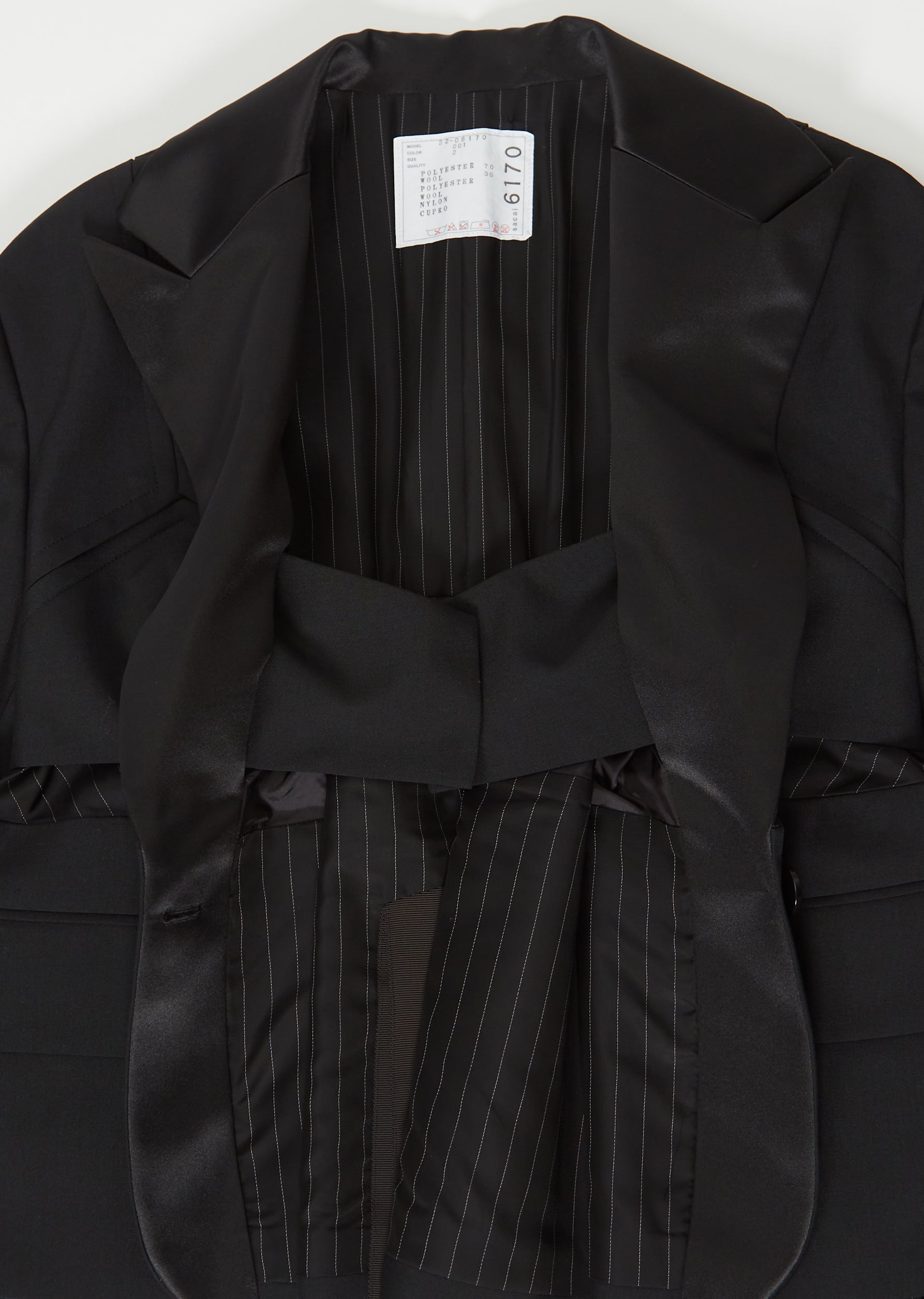 sacai Suiting Mix Cape Blazer Black サイズ1 - vendasamil.net