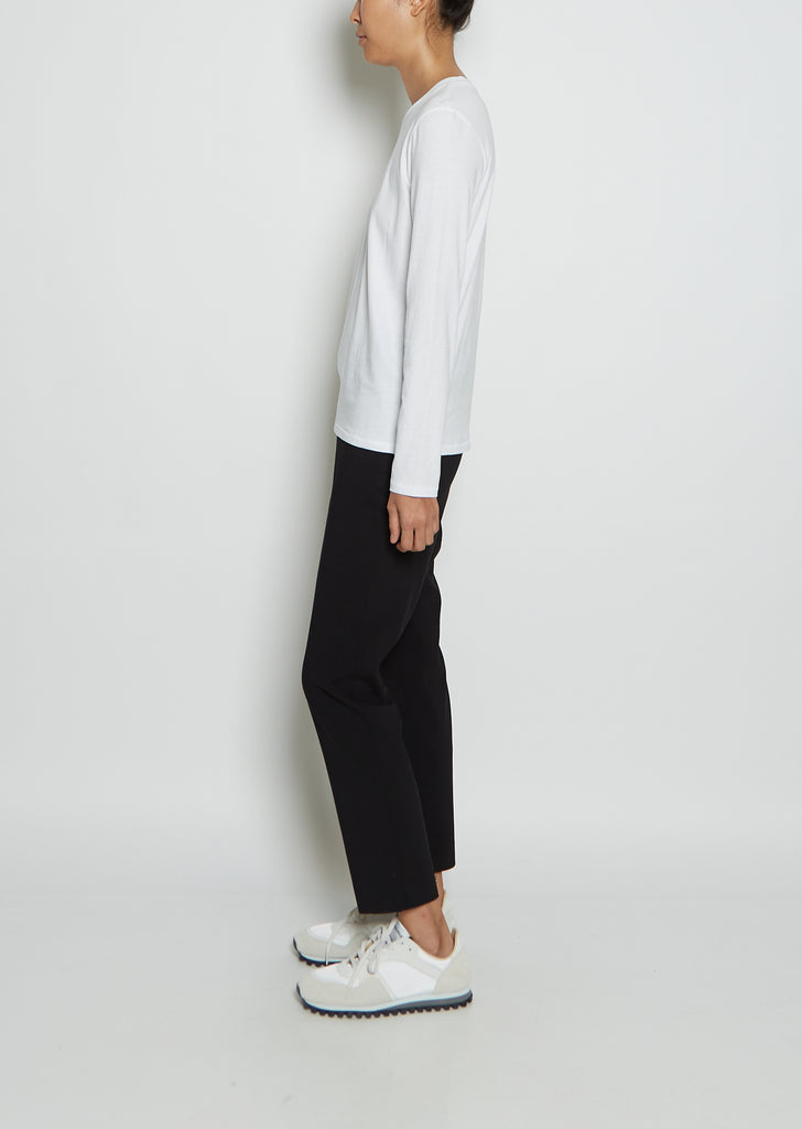 Long Sleeve Mini Boy T — White