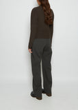 Fitted Wool Sweater — Brown