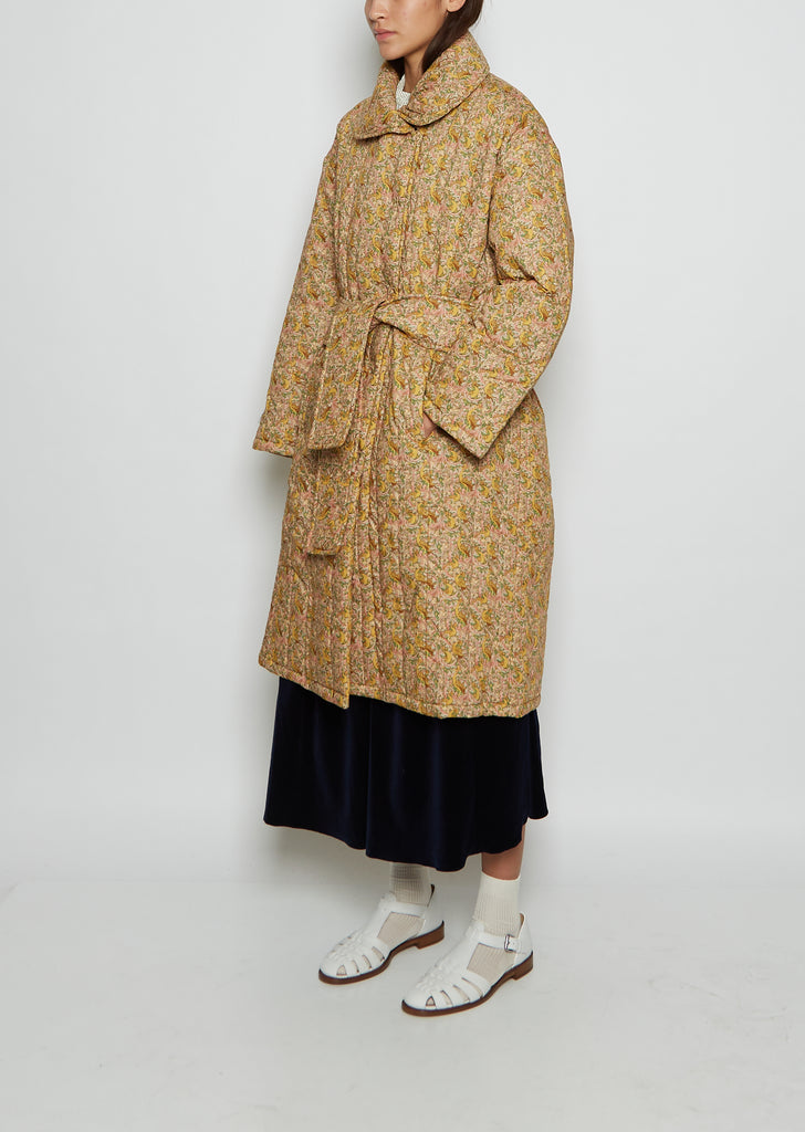 The Mercer Long Quilted Cotton Coat