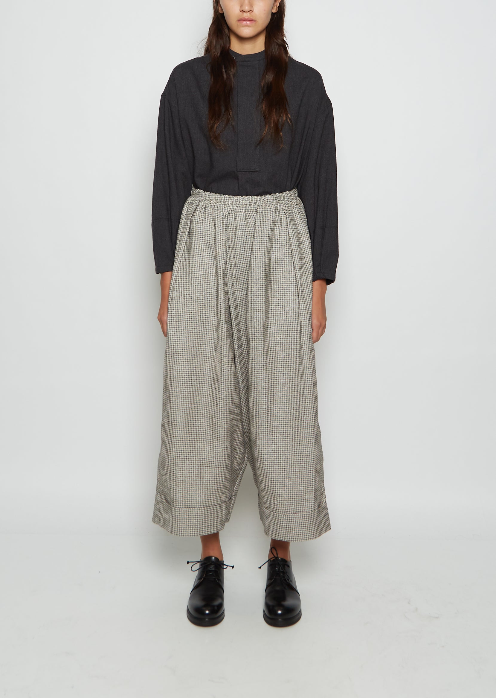 The Baker Linen Cotton Trouser — Houndstooth – La Garçonne