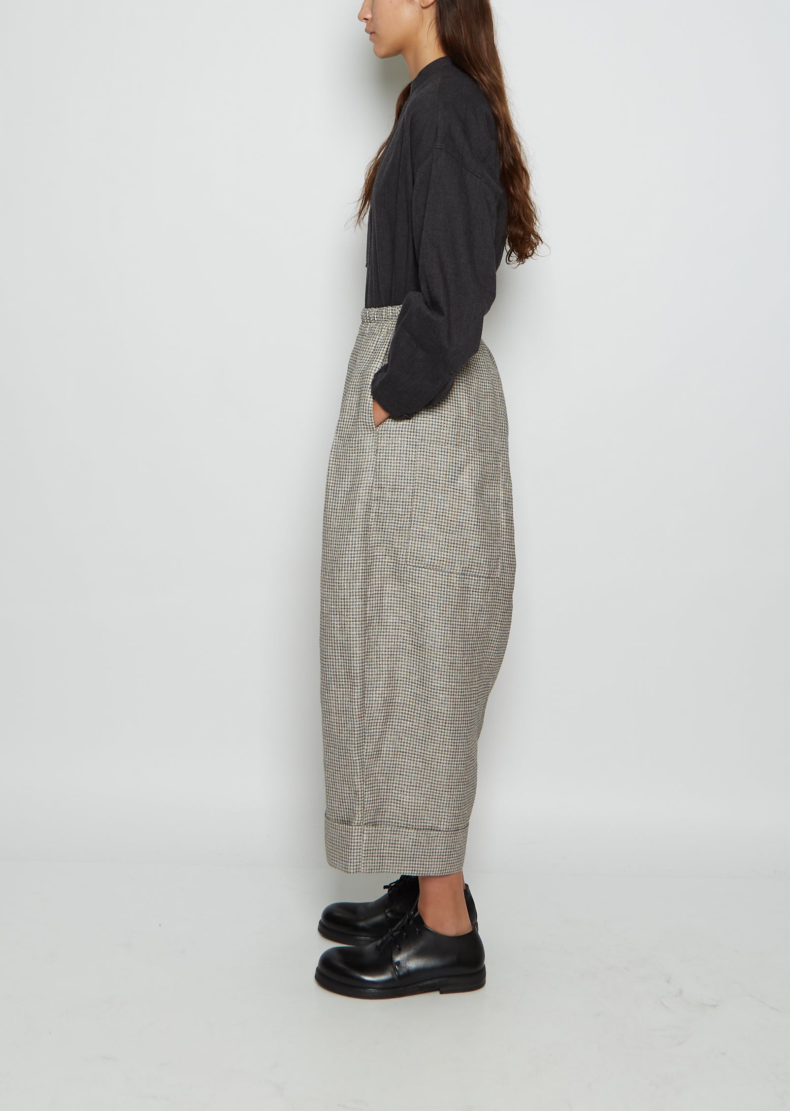 The Baker Linen Cotton Trouser — Houndstooth – La Garçonne