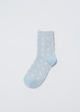 Flower Beads Socks — Light Blue