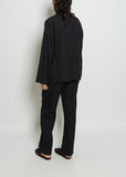 Unisex Flannel Pyjamas Shirt — Lucid Black