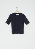 Fitted Rib Tee — Navy