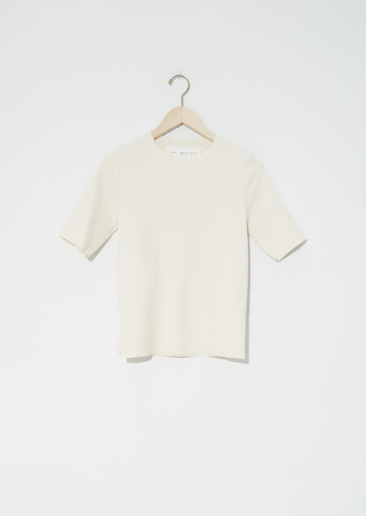 Fitted Rib Tee — Off White