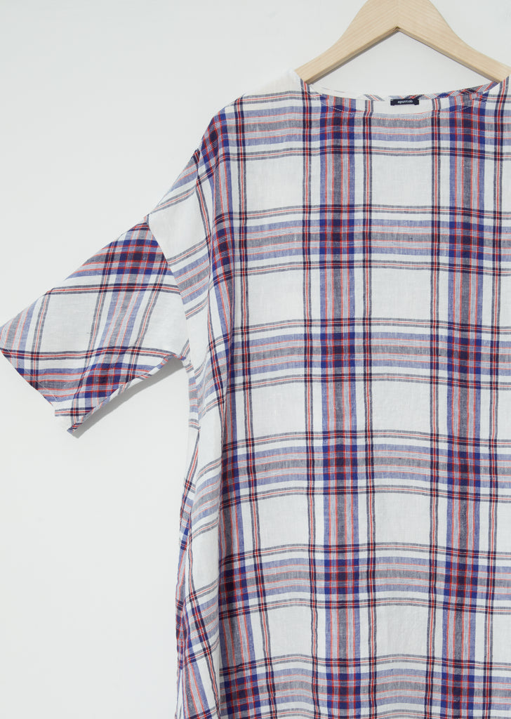 Linen Check Dress