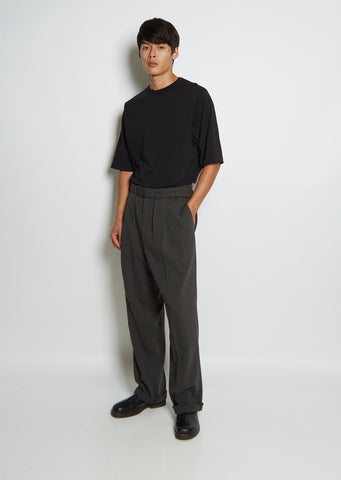 Dark Brown Pleated Duca Trousers in Pure Cotton | SUITSUPPLY United Kingdom