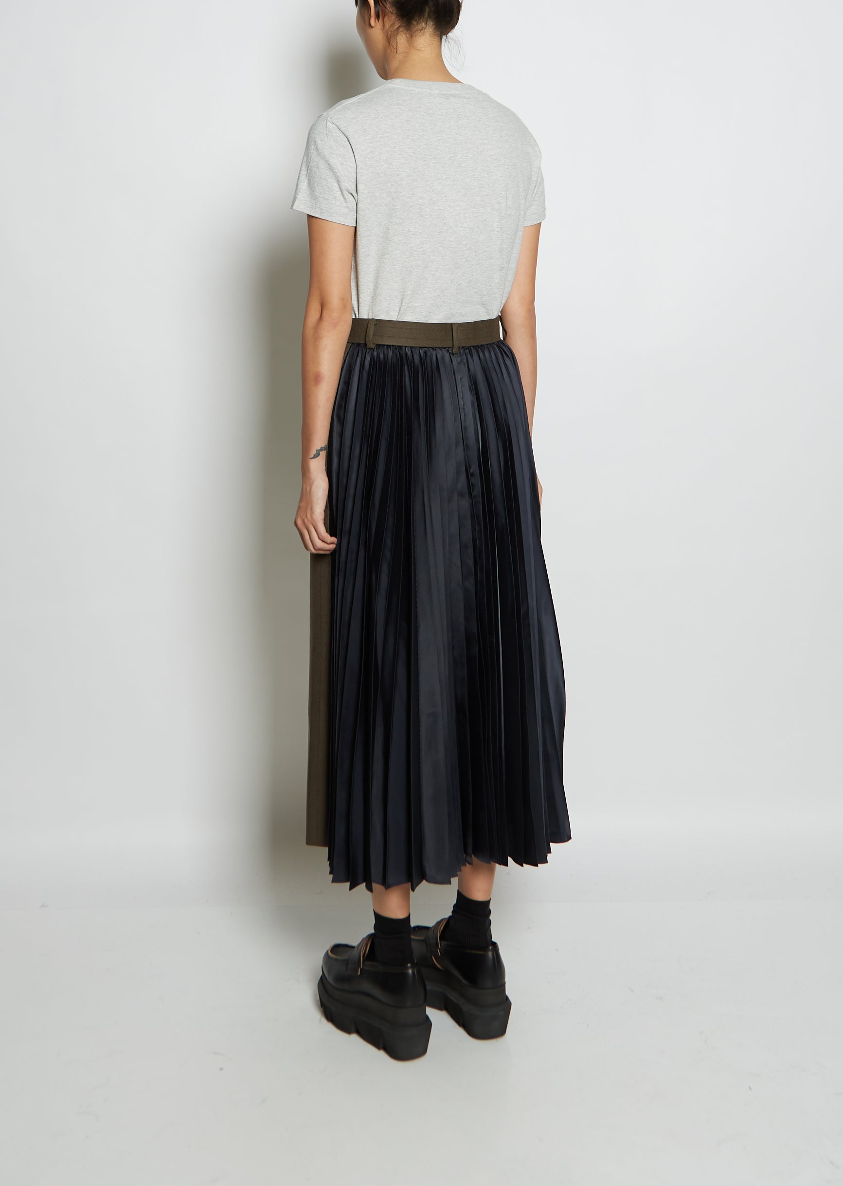 Chalk Stripe Wool Skirt – La Garçonne