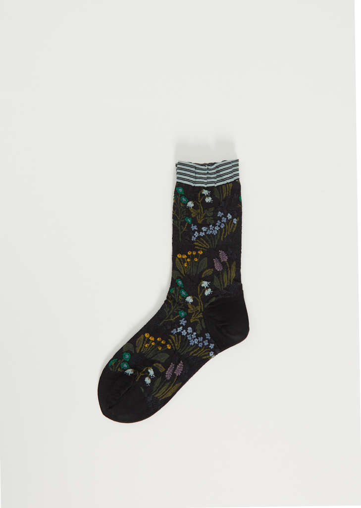Morris' Garden Knit Socks — Black