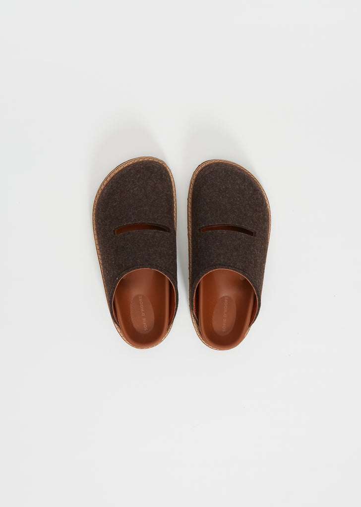 Flora Felted Wool Mules