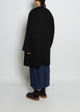 Wool Cashmere Cable Coat — Black