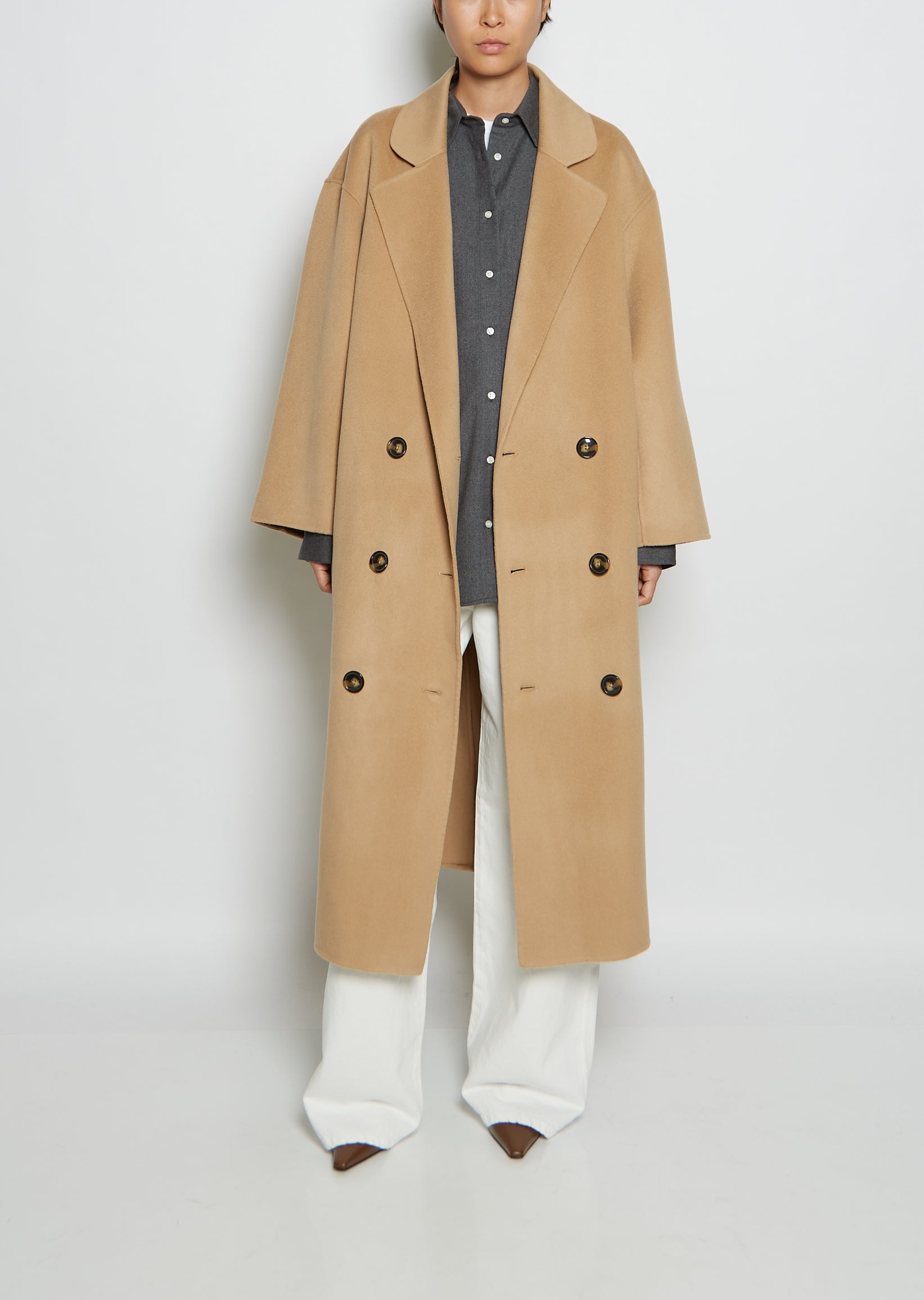 Borneo Wool Cashmere Coat — Beige – La Garçonne