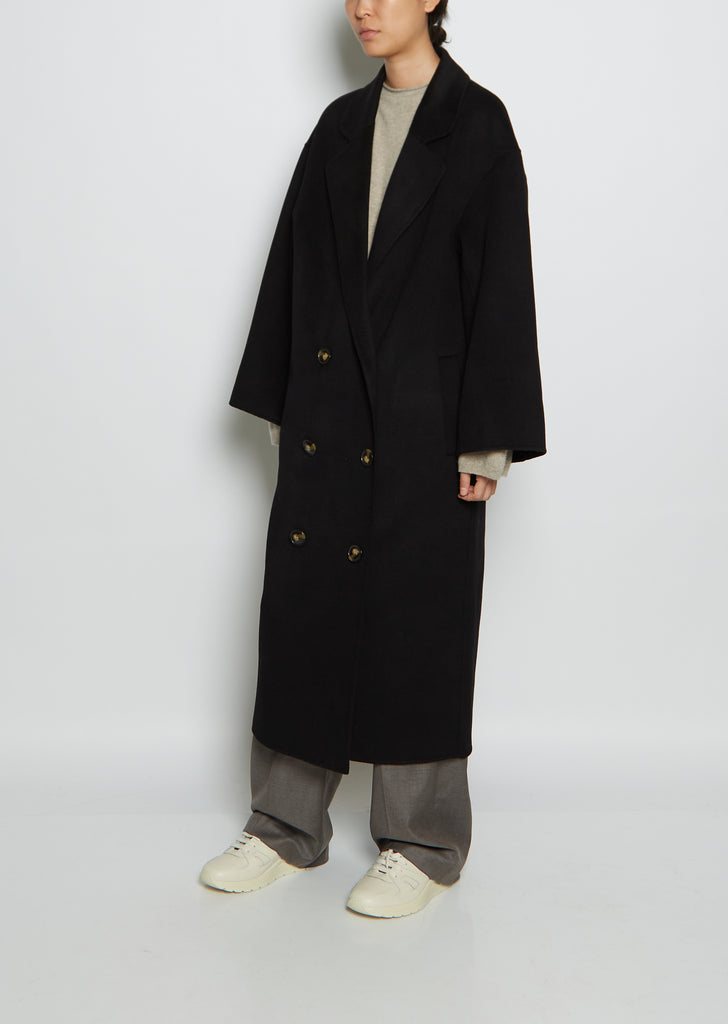Borneo Wool Cashmere Coat — Black
