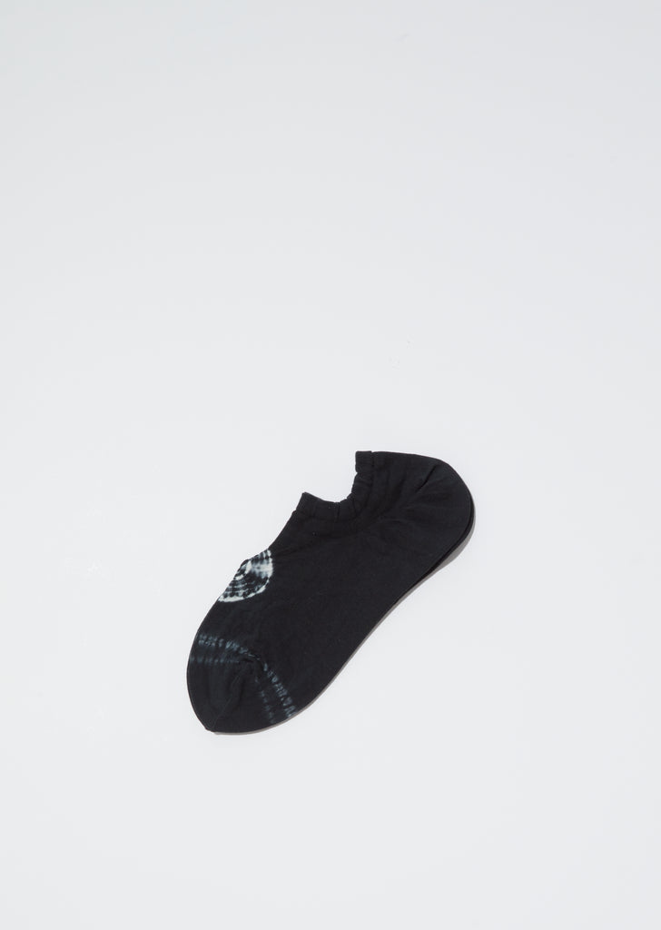 Shibori No-Show Socks — Black