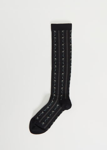 Long Compression IV Knit Socks — Black