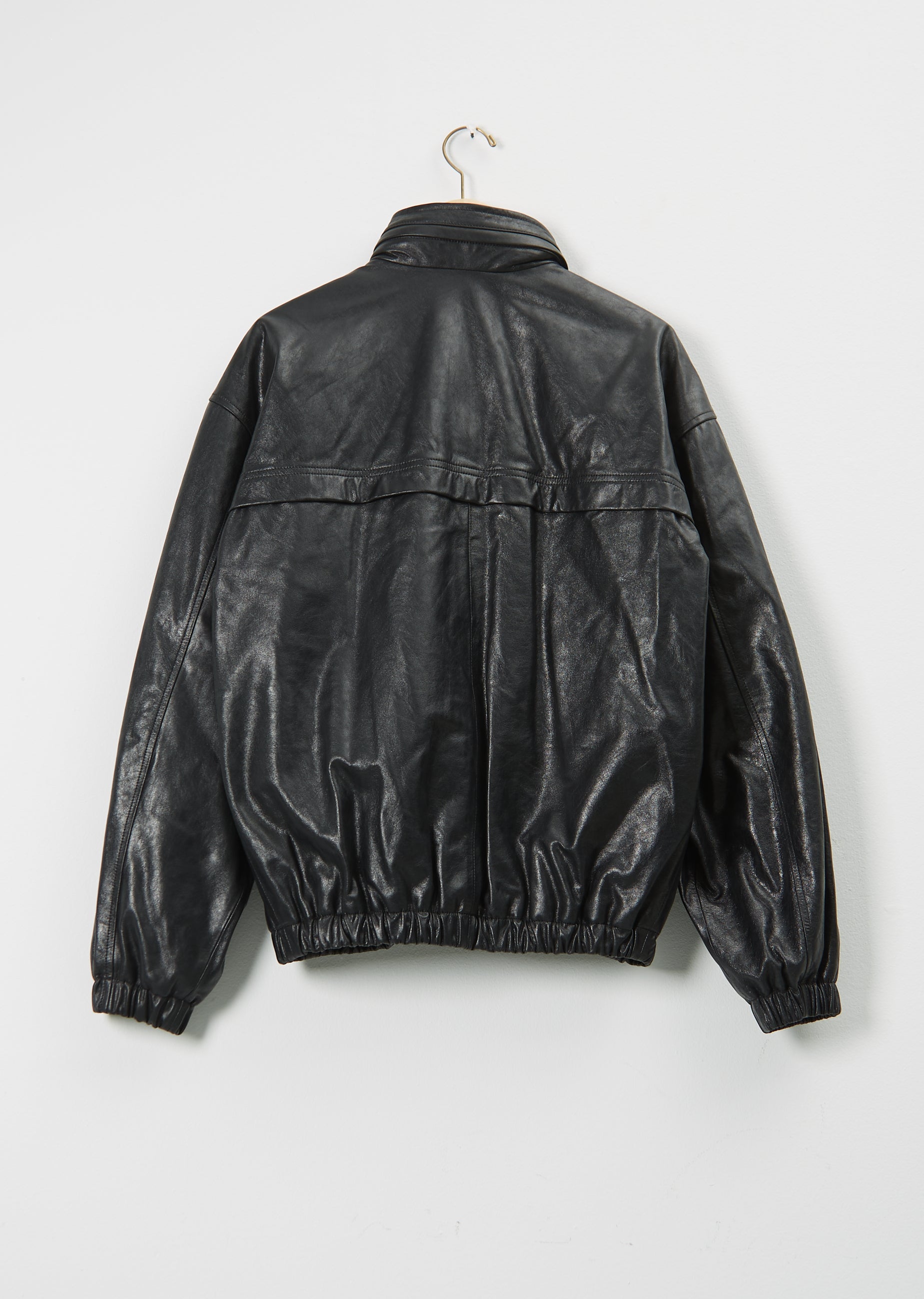 Men's Leather Blouson - S / BK999 Black