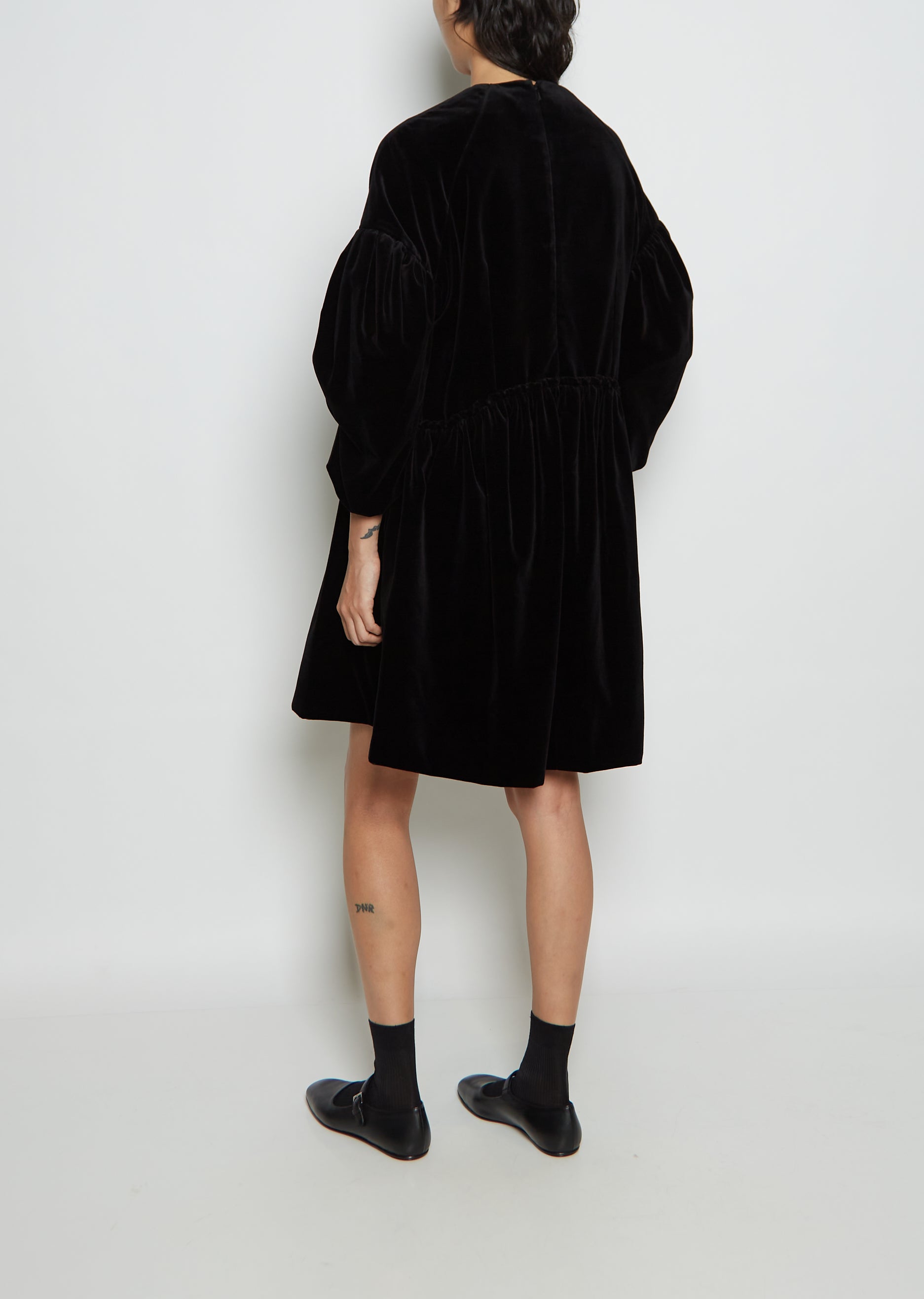 black smock dress short sleeve boohoo Women's Tie Waist Smock Dress in Black | Size: 4