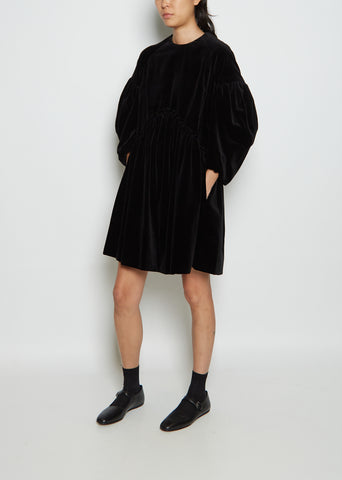 Short Signature Velvet Smock Dress – La Garçonne