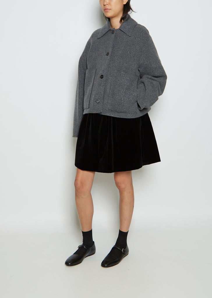 Off Washed Wool Coat